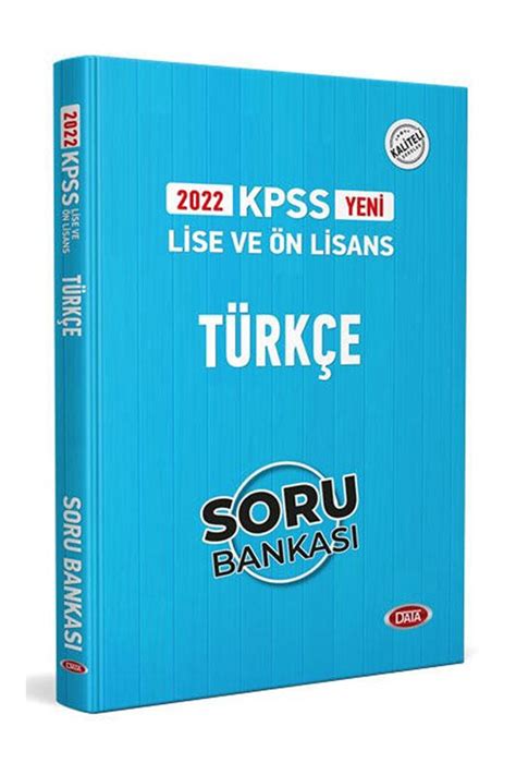 Data Yayınları 2022 Kpss Lise Ön Lisans Türkçe Soru Bankası