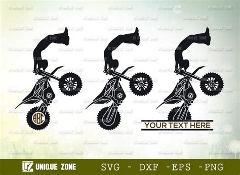 Dirt Bike Monogram Svg Cut File Bike Svg Dirt Bike Biker Svg