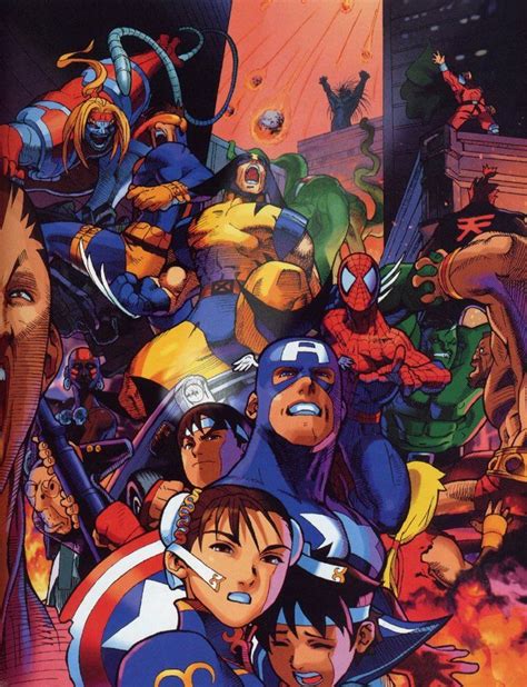 Marvel Super Heroes vs. Street Fighter, Promo Art [920x1200] | Capcom ...