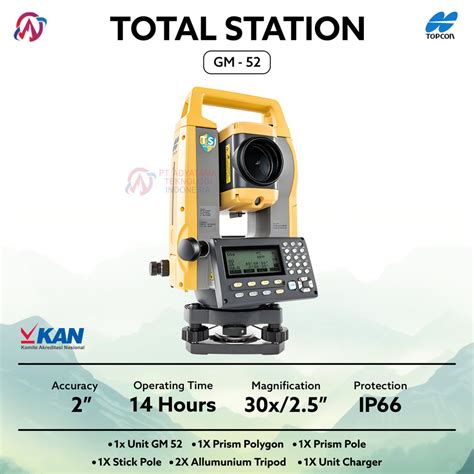 Total Station Topcon Gm Accuracy Pt Adyatama Teknologi Indonesia