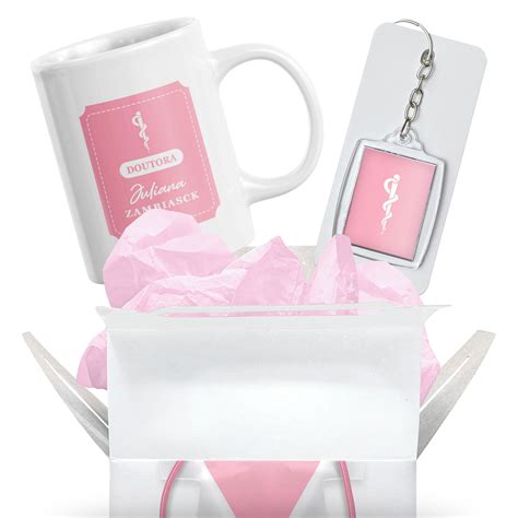 Caneca Medicina Kit Presente Médico Jaleco Rosa Elo7