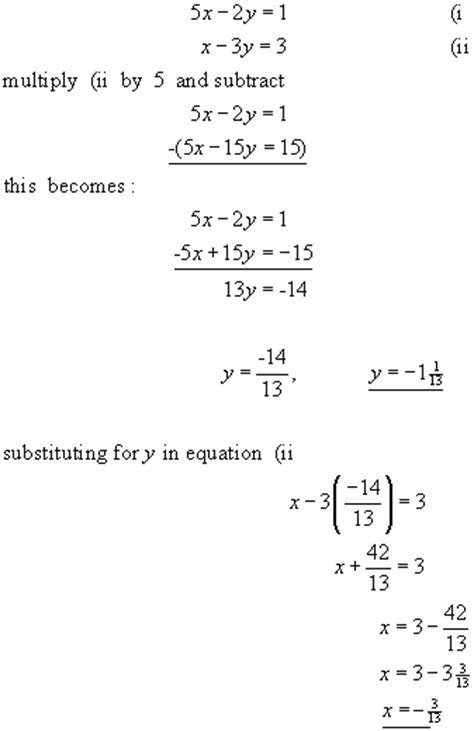 Simultaneous Equations Revise Algebra Gcse Maths Tutor