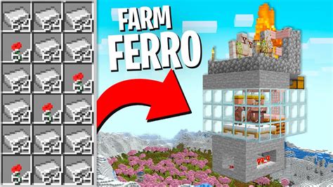 NOVA FARM DE FERRO INFINITO no VULCÃO das CEREJEIRAS Minecraft