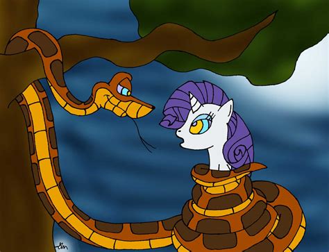 Kaa Meets Rarity Painted By Lol20 On Deviantart