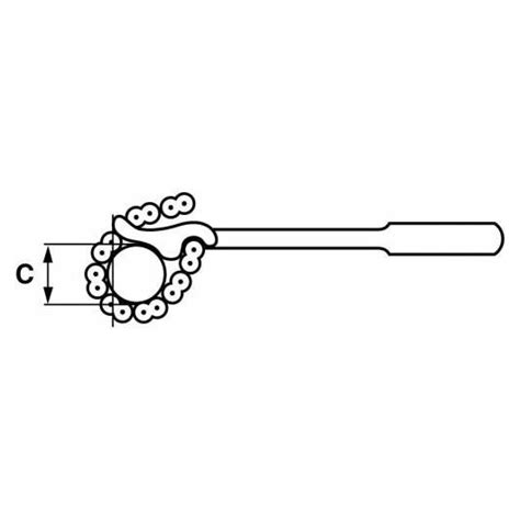 Sam Outillage Cle Serre Tubes A Chaine Manche Long Pro