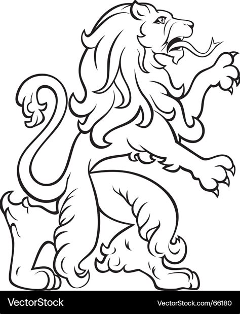 Heraldic Lion Royalty Free Vector Image Vectorstock