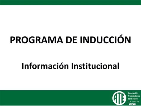 Ppt Programa De Inducci N Informaci N Institucional Powerpoint