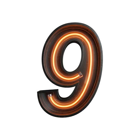 Number Made From Neon Light 8506031 Png