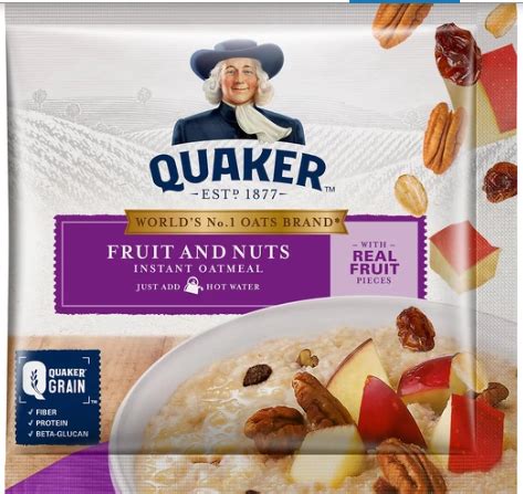 Quaker Oats Fruits And Nuts Instant Oatmeal Lazada PH