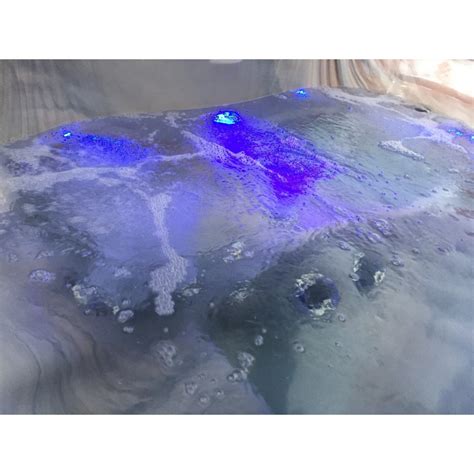 Color LED Lighting Around The Perimeter Of The Hot Tub