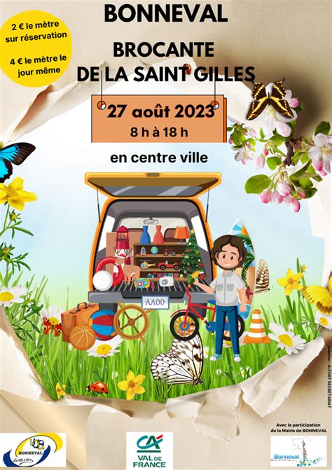 Brocante de la saint gilles Bonneval 28800 27 Août 2023