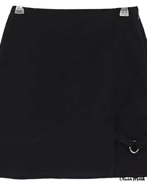 Oliviamark Chic Unisex Circular Ring Inspired Bodycon Skirt Solid