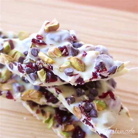 Cranberry Pistachio White Chocolate Bark Video Recipe Video Christmas Cooking Bark