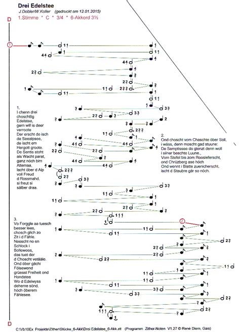 Zither Noten Marlies Und René Diem