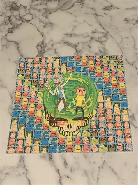 For Sale Custom Rick And Morty Blotter Paper Art Does Not Contain Lsd