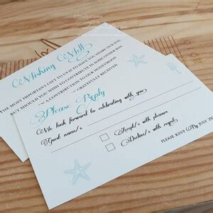 Starfish Invitation Suite Aqua Blue Teal Beach Wedding Invites