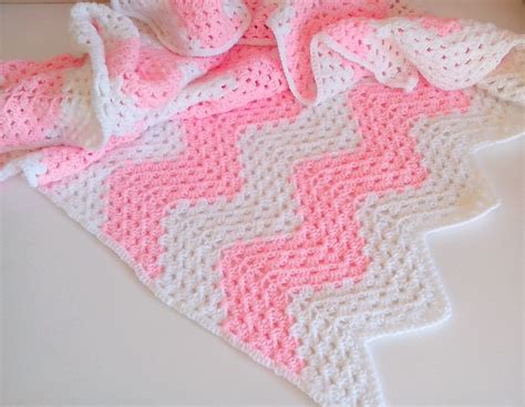 Crochet PATTERN Baby Chevron Blanket Crochet Chevron Block Stitch ...