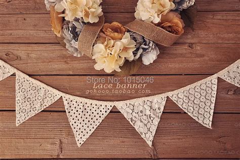 Free Shipping X M Lace Banner Wedding Flags Bunting Party Handmade