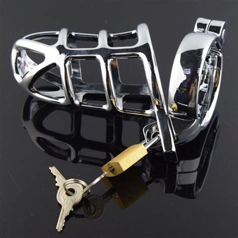 Big Sale Lover T Metal Stainless Steel Male Chastity Device Lock Tight Squeeze Cage Chastity