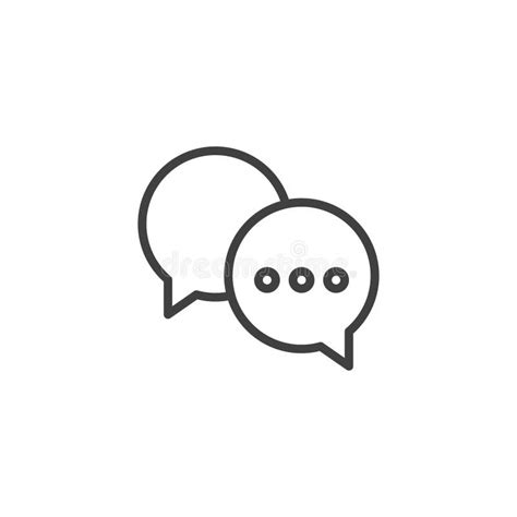 Dialogue Messages Line Icon Stock Illustration Illustration Of Logo