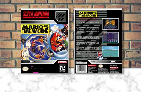 Mario S Time Machine Snes Video Game Case