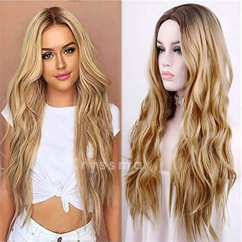 Kryssma Ombre Blonde Wavy Synthetic Lace Front Wig Riley