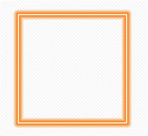 HD Orange Neon Border Frame PNG | Citypng