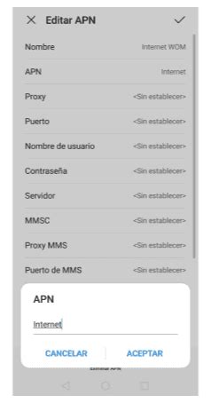 Cómo CONFIGURAR el APN de WOM en HUAWEI Guía RÁPIDA