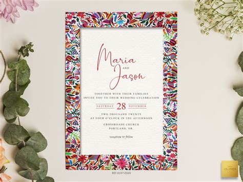 Mexican Theme Wedding Invitation Template Mexican Theme Wedding