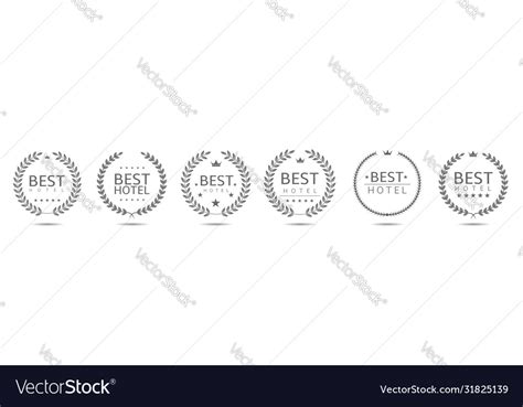 Five star badge set Royalty Free Vector Image - VectorStock