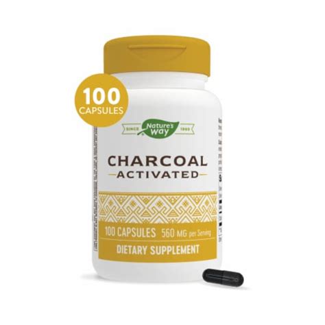 Nature S Way Activated Charcoal Capsules 100 Ct Ralphs