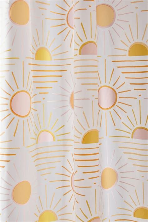 Sun Icon Peva Shower Curtain Urban Outfitters