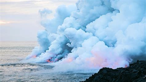 Kalapana Hawai Unido Estados Volc Nico Nube Kalapana Hawaii