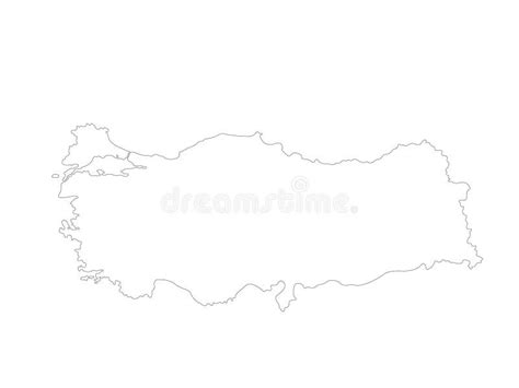 turkey map transcontinental country  eurasia stock vector