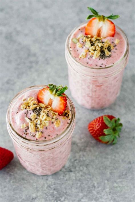 Strawberry Banana Chia Seed Smoothie Recipe Chia Seed Smoothie