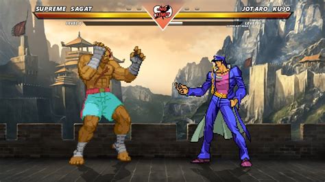 SUPREME SAGAT Vs JOTARO KUJO Amazing Epic Fight Battle YouTube