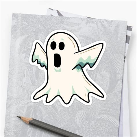 Halloween Special Funny Ghost Face Pattern 15 Sticker By Skr0201