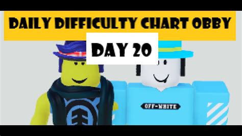 Daily Difficulty Chart Obby Day 20 Youtube