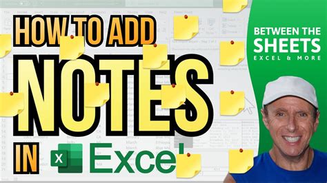 How To Add Notes In Excel Youtube