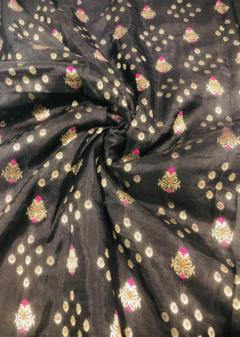 Black Embroidered Khaddi Silk Aparnaa Sarees