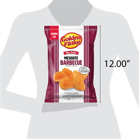 Golden Flake Mesquite Barbecue Dip Style Potato Chips Gluten Free