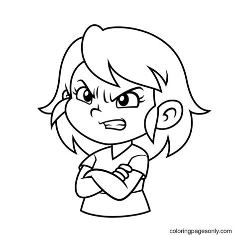 Angry Face Coloring Pages Printable For Free Download