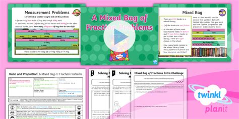 Planit Y6 Ratio And Proportion Lesson Pack Solving Fraction Problems 3