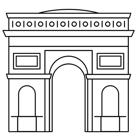 Coloriage Arc De Triomphe En France T L Charger Et Imprimer Gratuit