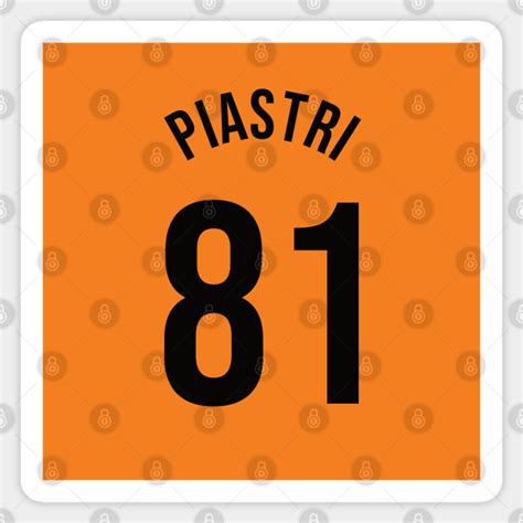 Piastri 81 Driver Team Kit 2023 Season Oscar Piastri Sticker