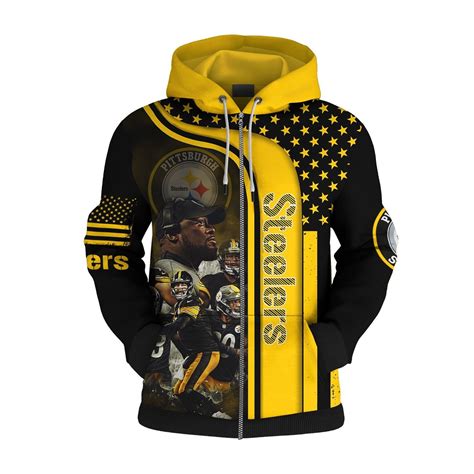 Pittsburgh Steelers Nfl Hoodie Steelers Hoodie Zip Sw Etsy