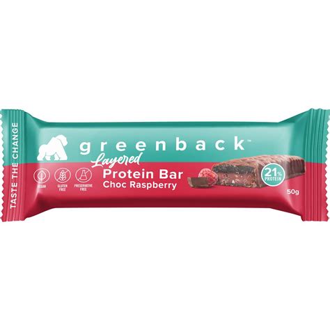 Greenback Layered Protein Bar Chocolate Raspberry G Woolworths