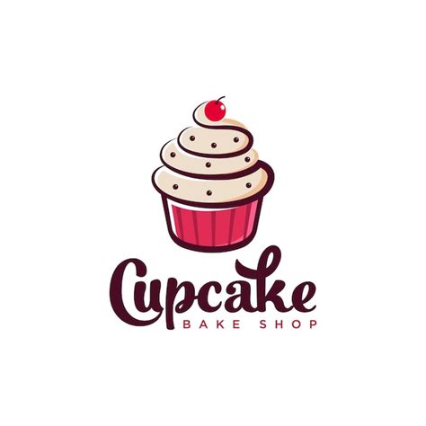 Premium Vector Minimalist Cupcake Bakery Logo Design Template