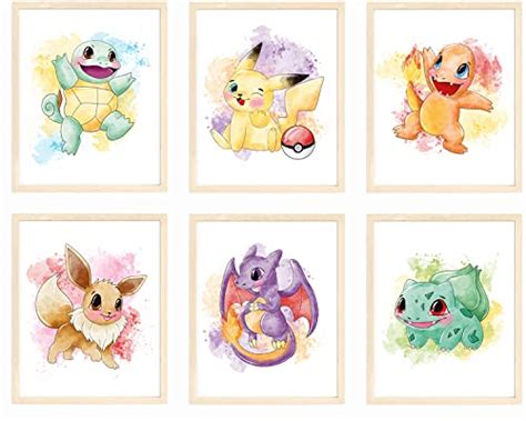 Nistio® Pokemon Wall Art For Kids Room Cute Anime Posters Pokemon