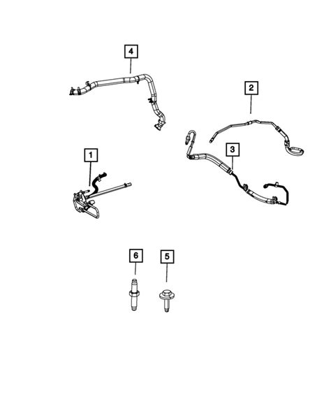 2011 2020 Mopar Power Steering Reservoir Hose 5006616AI Mopar EStore